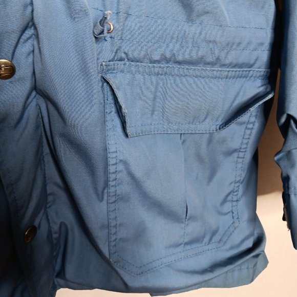 Vtg Woolrich Womens XL Chore Coat Jacket Blue Wool Lined USA Made Workwear READ - Picture 9 of 16